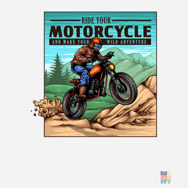 Tricou de Barbati Valueweight Motorcycle Ride Fruit of the Loom