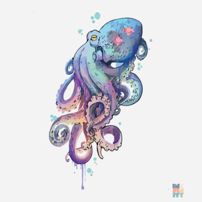 Pulovar de Barbati Classic Colored Octopus Fruit of the Loom