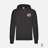 Classic Hooded Sweatshirt Unicorn Riding Dinosaur Fruit of the Loom