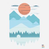 Heavy Blend Sweater Ice Mountains Gildan