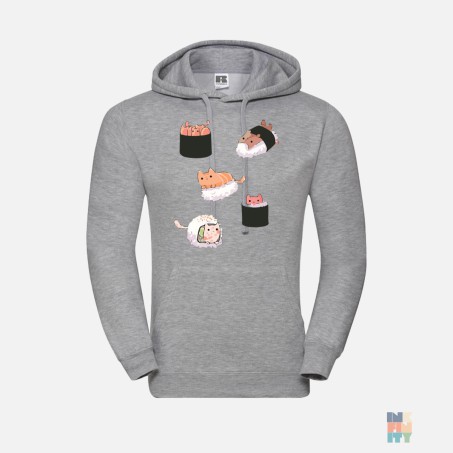 Hanorac de Barbati Atletic Sushi Cat Russell #inkfinity