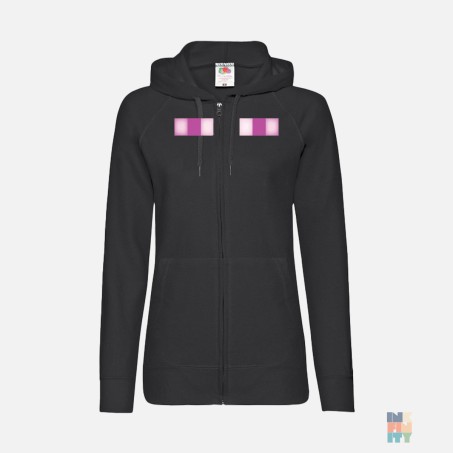 Lightweight Lady-Fit Zip Hoodie Eyes Fruit of the Loom #inkfinity