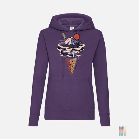 Classic Lady-Fit Hoodie Japan IceCream Fruit of the Loom #inkfinity