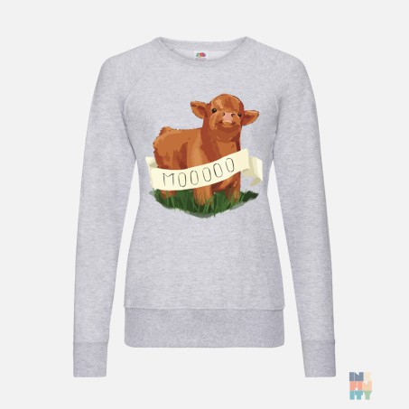 Pulover Raglan de Dama Moo Fruit of the Loom #inkfinity