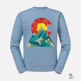 Atheltic Sweater Mountains Abstract Russell #inkfinity