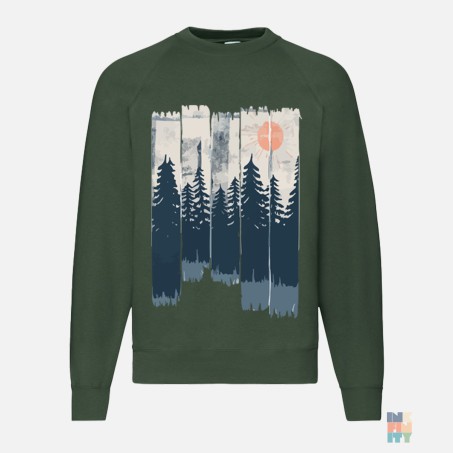 Pulover Raglan de Barbati Nature Trees Fruit of the Loom #inkfinity