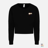 Pulover Cropped de Dama Panda Bear Walk Just Hoods