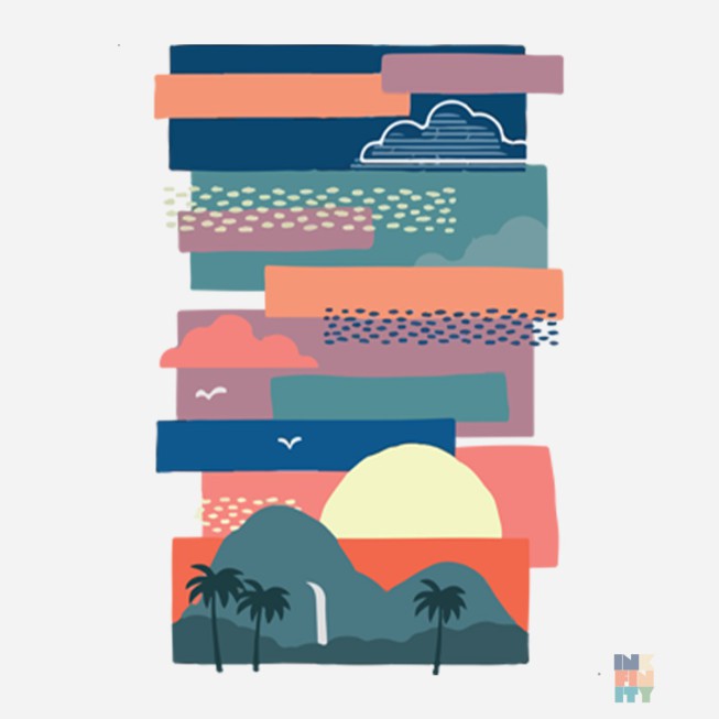 Pulover Cropped de Dama Vacation Landscape Just Hoods