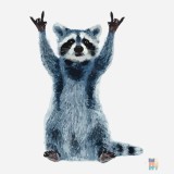 Jacheta Varsity Unisex Crazy Racoon Just Hoods