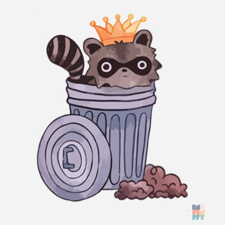 Softshell de Dama King Racoon Result #inkfinity