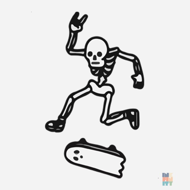 Pantaloni Jogger de Barbati Skate Skeleton Fruit of the Loom