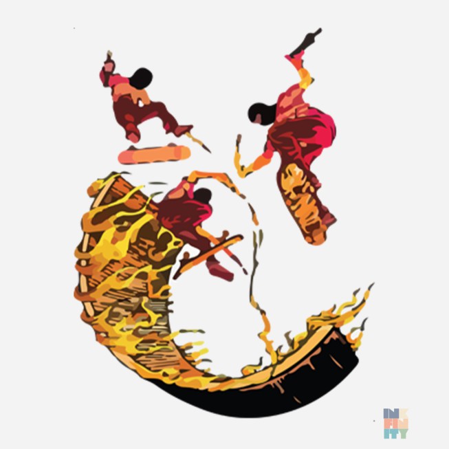 Classic Open Hem Jog Fire Skate Fruit of the Loom