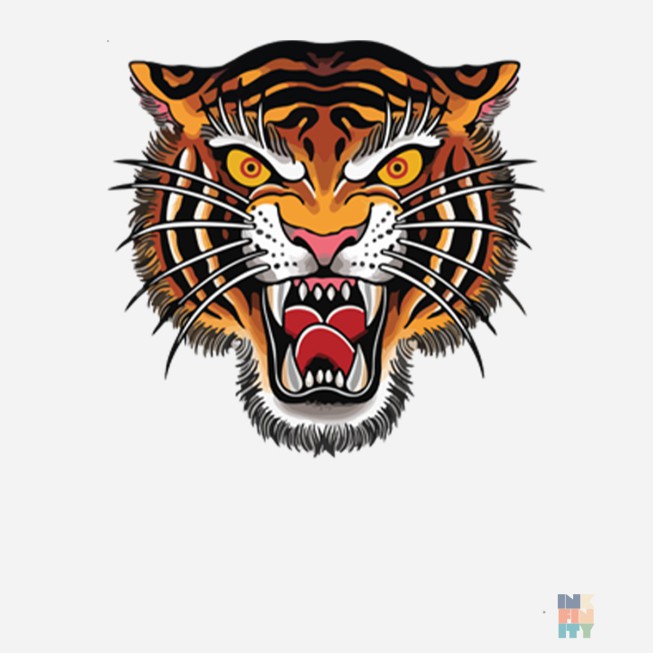 Glass Bottle with Cover Tiger