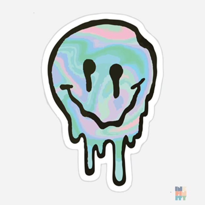 Glass Bottle with Cover Melting Emoji