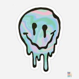 Glass Bottle with Cover Melting Emoji