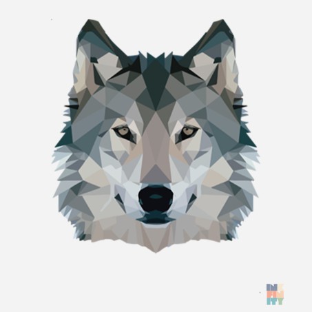 Cana cu Maner Auriu Abstract Wolf #inkfinity