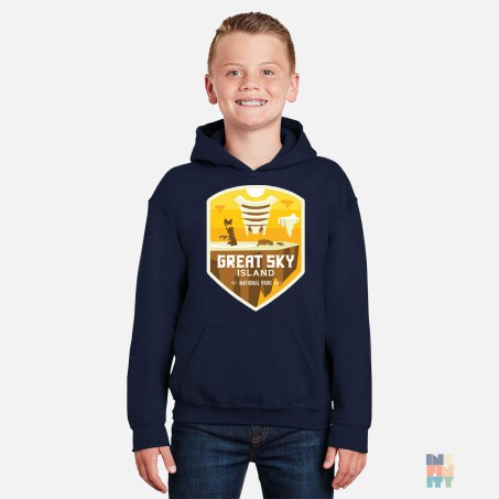 Kids Heavy Blend Hoodie Great Sky Gildan #inkfinity