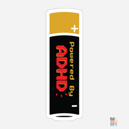 Tricou de Dama Bumbac Premium ADHD Battery Gildan #inkfinity