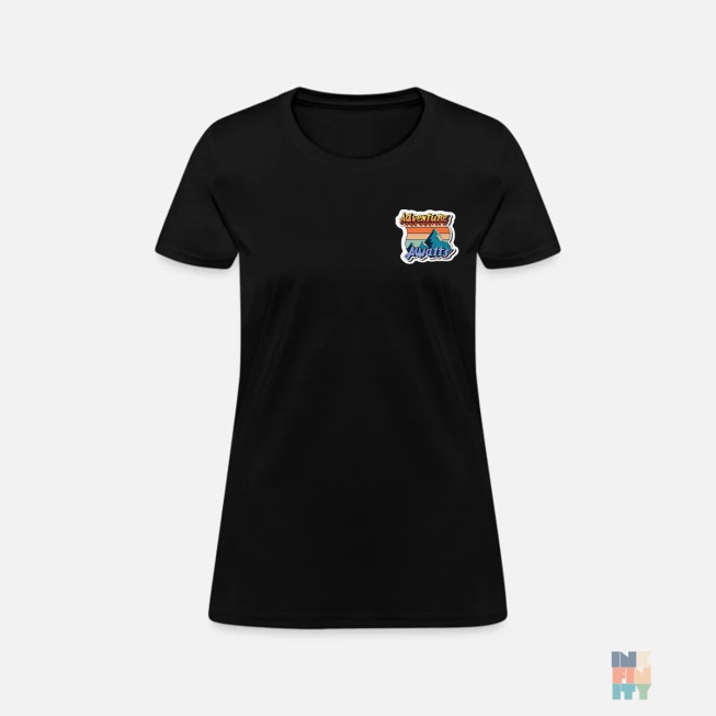 Tricou de Dama Bumbac Premium Adventure Awaits Gildan