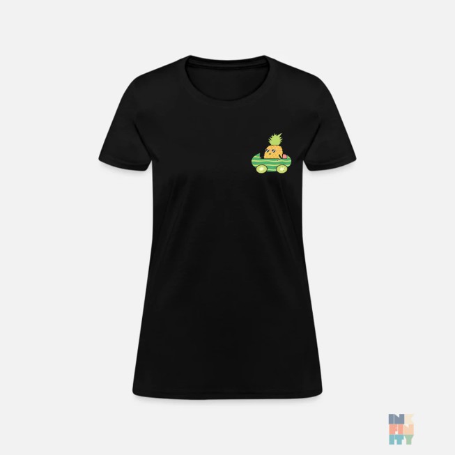 Tricou de Dama Bumbac Premium Pinapple Ride Gildan