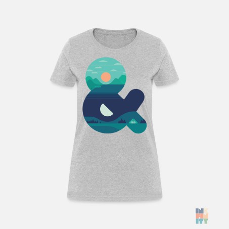 Tricou de Dama Bumbac Premium Adventure Sign Gildan #inkfinity