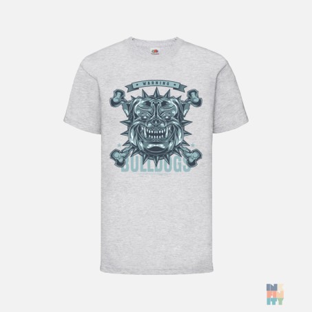 Tricou Valueweight de Copii Bulldog Warning Fruit of the Loom #inkfinity