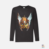 Tricou cu Mânecă Lungă de Copii Cat Warrior Fruit of the Loom #inkfinity