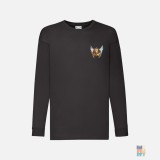 Tricou cu Maneca Lunga de Copii Cat Warrior Fruit of the Loom