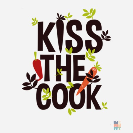 Tricou Bumbac Premium de Barbati Kiss The Cook Gildan #inkfinity