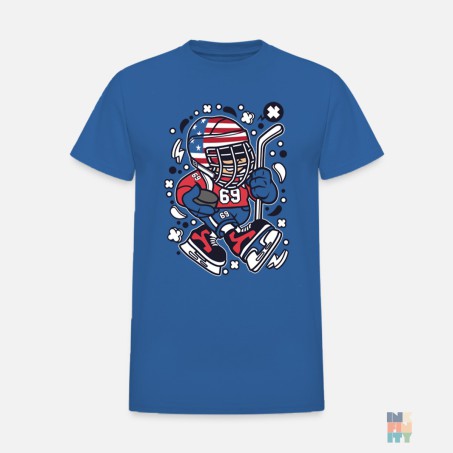 Tricou Bumbac Premium de Barbati Hockey Player Gildan #inkfinity