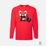 Long Sleeve T-Shirt Eating With Chopsticks Fruit of the Loom #inkfinity