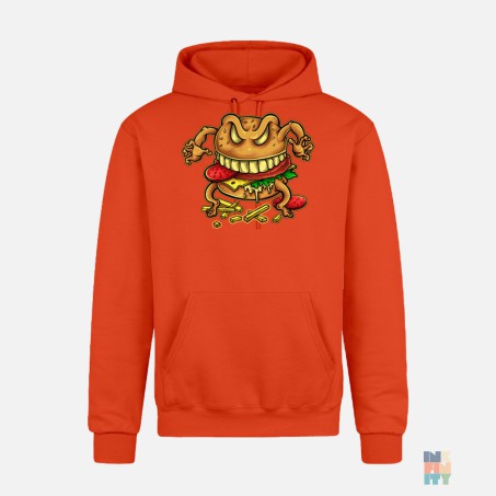 Hanorac Heavyblend de Barbati Crazy Burger Gildan #inkfinity