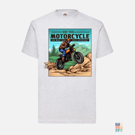 Tricou de Barbati Valueweight Motorcycle Ride Fruit of the Loom #inkfinity